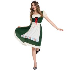 Kl&auml;nning Oktoberfest Gr&ouml;n/Vit
