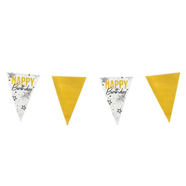 Vimpelgirlang Happy Birthday Stjärnor
