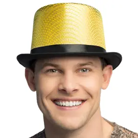 Hatt med Paljetter Svart/Guld