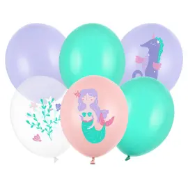 Latexballonger Sjöjungfru Mix