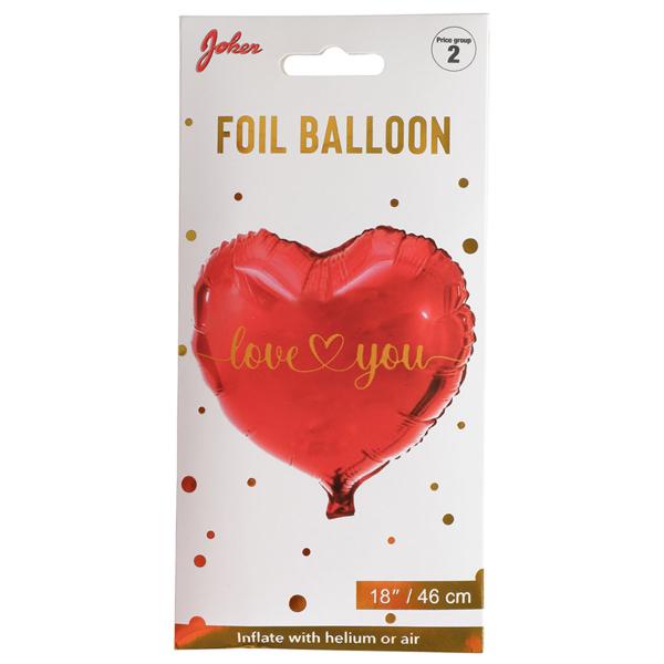 Hjärta Folieballong I Love You 46 cm