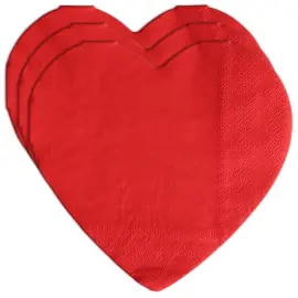 Hj&auml;rtan Pappersservetter R&ouml;d 33 cm 16-pack