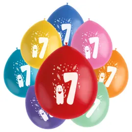 Födelsedagsballonger Monster 7 år