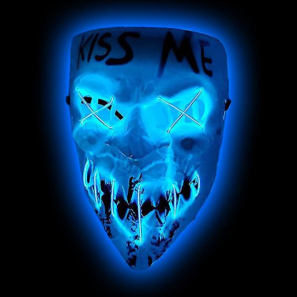 Kiss Me Mask LED Blå