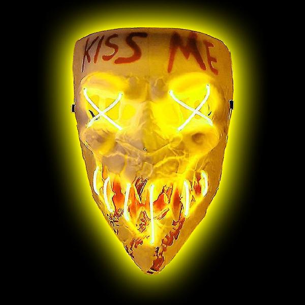 Kiss Me Mask LED Gul