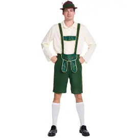 Dr&auml;kt Oktoberfest Lederhosen Gr&ouml;n/Vit