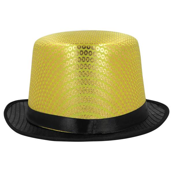 Hatt med Paljetter Svart/Guld
