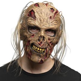 Zombie Latexmask med Hår