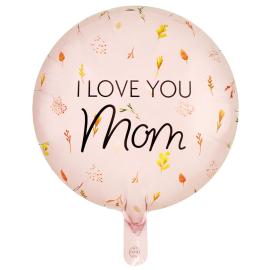Rund Folieballong I Love You Mom 46 cm