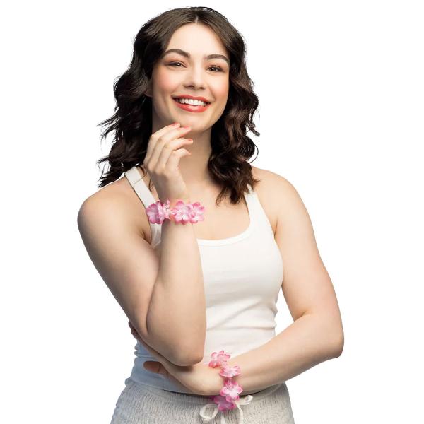 Hawaii Blomarmband med Pärlor 2-pack