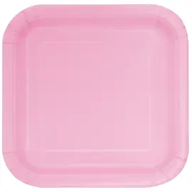 Fyrkantiga Assietter Pastell Rosa