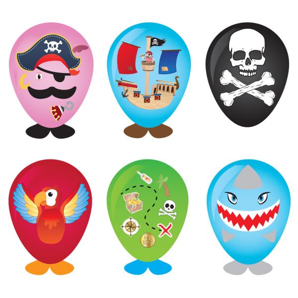 Piratballong med Stickers