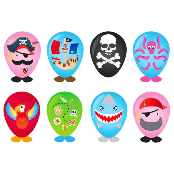 Piratballong med Stickers