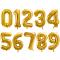 Sifferballong Metallic Guld