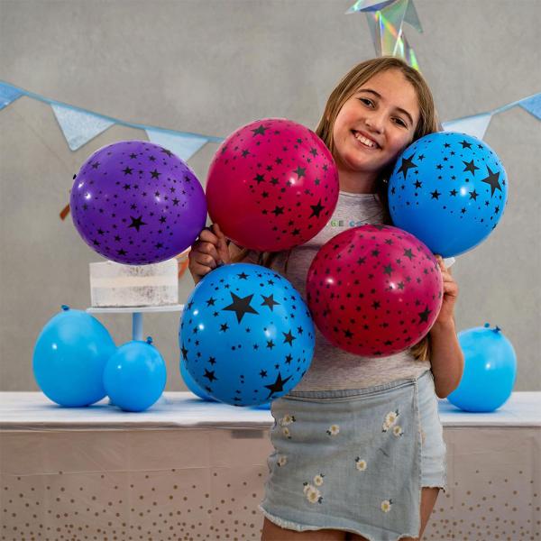 LED Ballonger Flerfärgade med Stjärnor