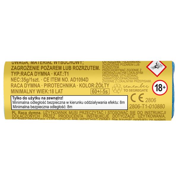 Rökbomb Gul 11,5 cm 5-pack