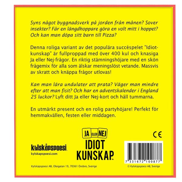 Idiotkunskap Ja eller Nej Frågespel