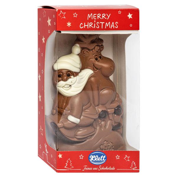 Stor Chokladfigur Tomte & Rudolf