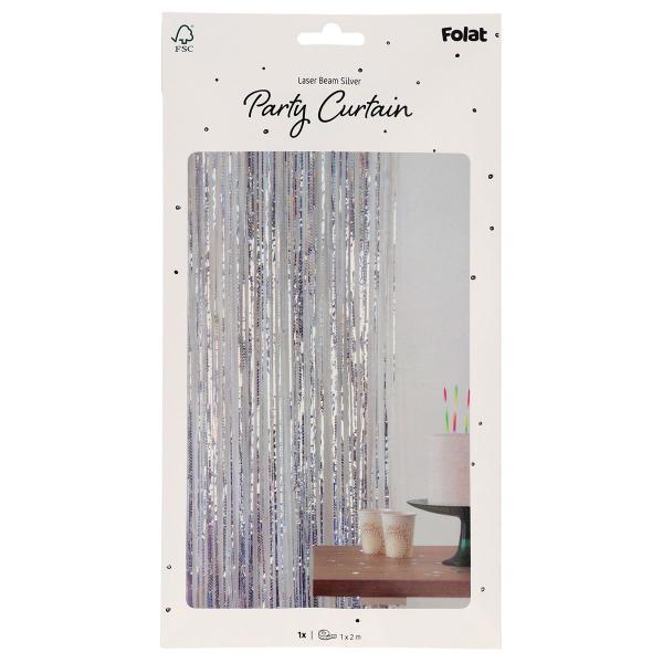 Party Draperi Iriserande Silver 200x100 cm