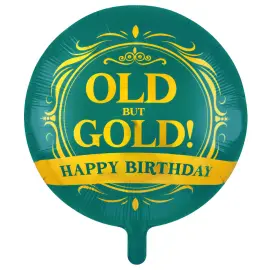 Rund Folieballong Old But Gold 46 cm