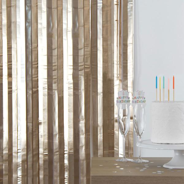 Party Draperi Matt Guld 200x100 cm