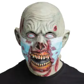 Zombiemask med Trasigt Munskydd