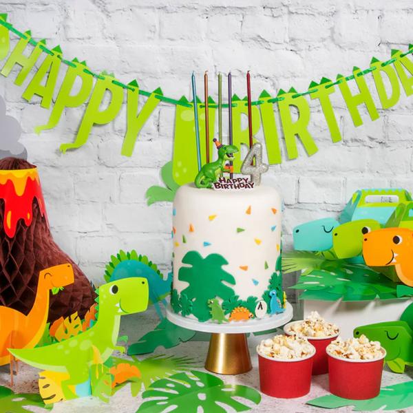 Tårtdekoration Dinosaurie Happy Birthday