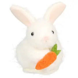 H&auml;ngande Vit Kanin 6x8 cm