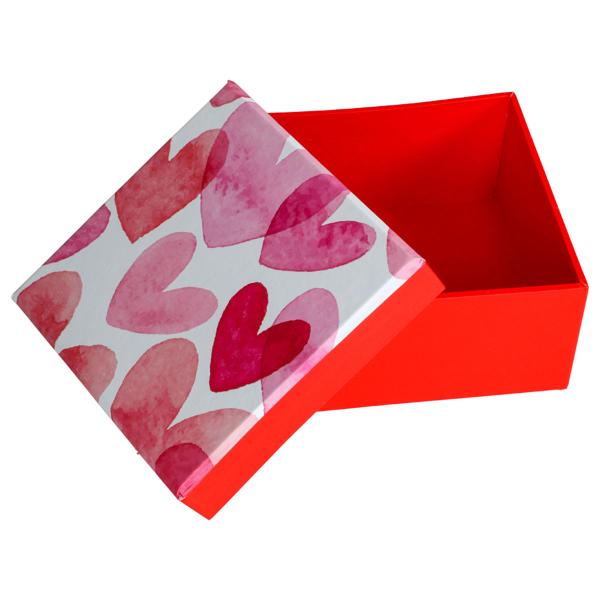 Presentask Hjärtan 10x10x5 cm