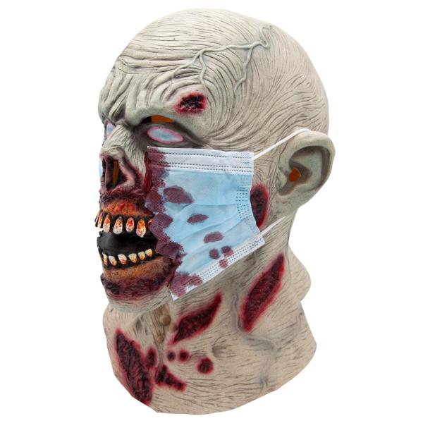 Zombiemask med Trasigt Munskydd