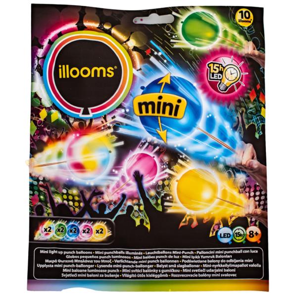 LED Mini Punch-Ballonger Flerfärgade