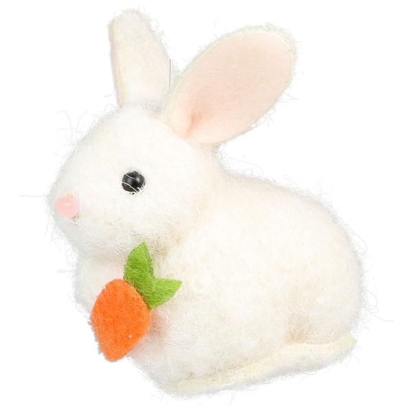 Hängande Vit Kanin 6x8 cm