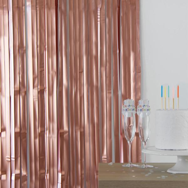 Party Draperi Matt Roséguld 200x100 cm