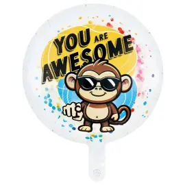 Rund Folieballong You Are Awesome 46 cm