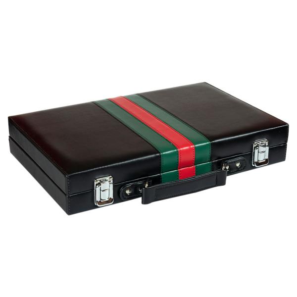 Backgammon Spel Läderportfölj