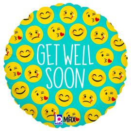 Get Well Soon Emoji Folieballong