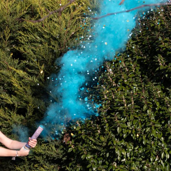 Gender Reveal Konfetti- & Färgkanon Blå
