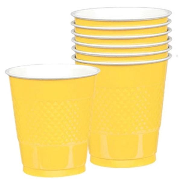 Plastmuggar Yellow Sunshine 20-pack