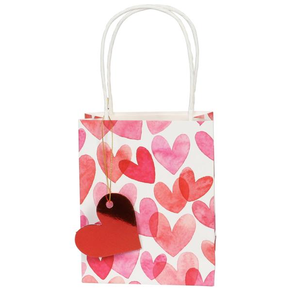 Presentpåse Hjärtan 12x5,5x15 cm