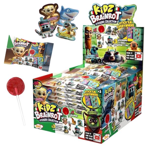 Kidz Brainrot Klistermärken och Godisklubba