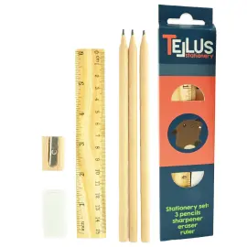 Skrivset Natur 6-pack