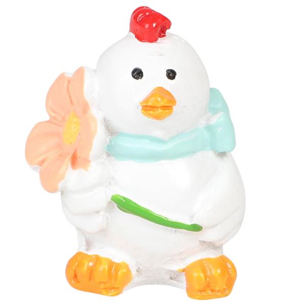 Höna Vit 2x3 cm 4-pack