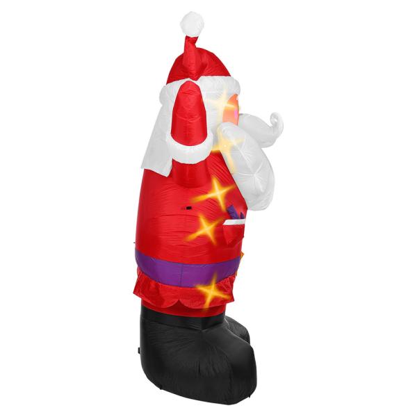Gigantisk Uppblåsbar Tomte Dekoration med Belysning
