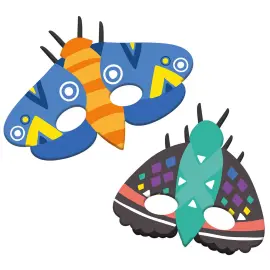 Pappmasker Insekter 6-pack