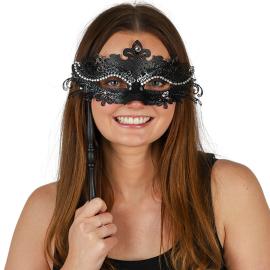 &Ouml;gonmask p&aring; Pinne Svart