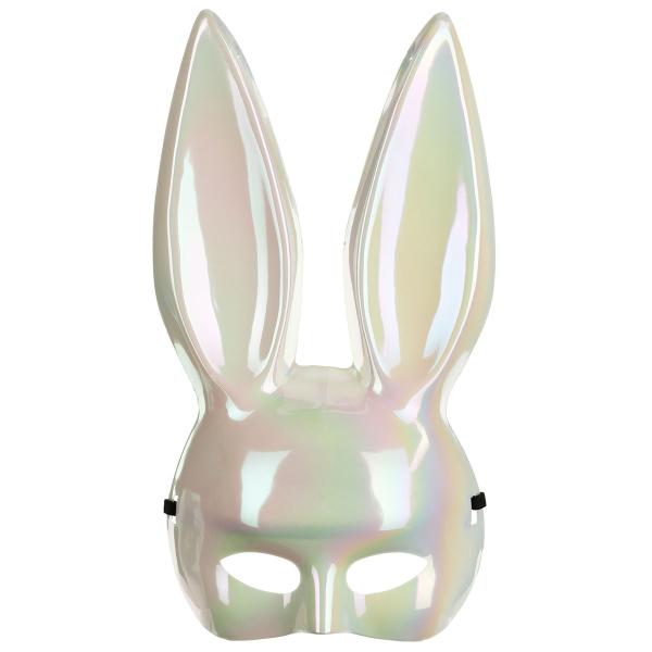 Kaninmask Iriserande Vit