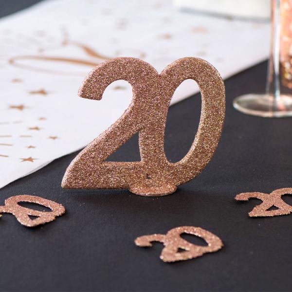 Glittrig 20 Års Dekoration Roseguld