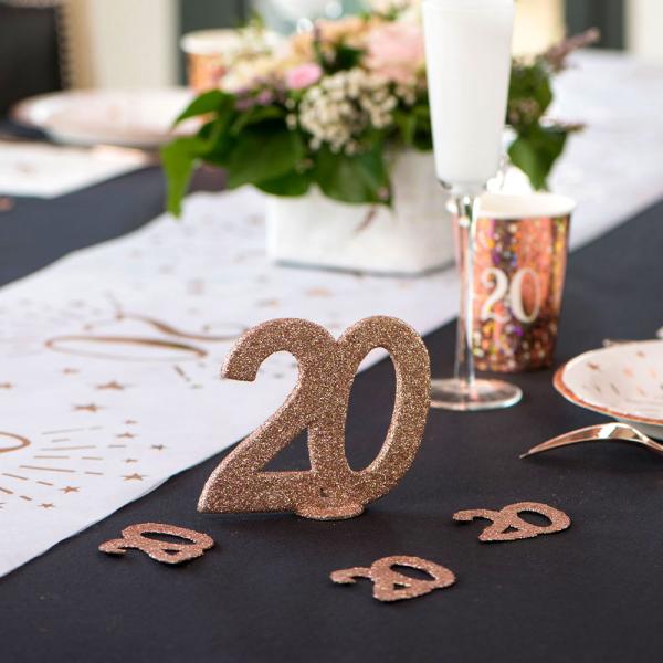 Glittrig 20 Års Dekoration Roseguld