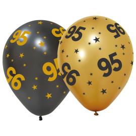 Latexballonger med Stjärnor & Siffran 95 6-pack