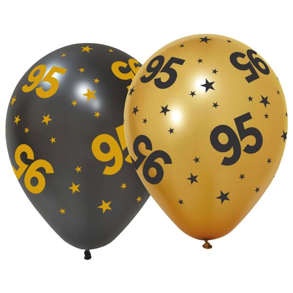 Latexballonger med Stjärnor & Siffran 95 6-pack
